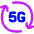 5g Refresh Signal Icon from Flex Neon Set