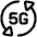 5g Refresh Signal Icon from Plump Line Set