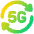 5g Refresh Signal Icon from Plump Gradient Set