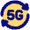 5g Refresh Signal Icon from Plump Pop Set