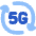 5g Refresh Signal Icon from Flex Flat Set