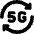 5g Refresh Signal Icon from Core Solid Set