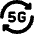 5g Refresh Signal Icon from Core Remix Set
