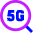 5g Search Icon from Sharp Neon Set