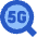 5g Search Icon from Sharp Flat Set