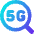 5g Search Icon from Core Gradient Set