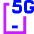 5g Smarthphone Icon from Sharp Neon Set