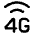 Cellular Network 4g Icon from Core Line Set