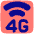 Cellular Network 4g Icon from Plump Pop Set | Free Download as SVG Vector and Transparent PNG | Streamline icons