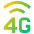 Cellular Network 4g Icon from Sharp Gradient Set