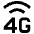 Cellular Network 4g Icon from Sharp Solid Set