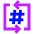 Channel Slack Icon from Sharp Neon Set