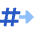 Go To Channel Slack Icon from Sharp Flat Set