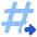 Go To Channel Slack Icon from Plump Flat Set