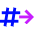 Go To Channel Slack Icon from Sharp Neon Set
