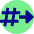 Go To Channel Slack Icon from Sharp Pop Set