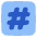 Hashtag Tag Channel Phone Number Icon from Plump Flat Set
