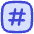 Hashtag Tag Channel Phone Number Icon from Flex Duo Set