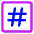 Hashtag Tag Channel Phone Number Icon from Core Neon Set