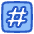 Hashtag Tag Channel Phone Number Icon from Plump Duo Set