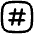 Hashtag Tag Channel Phone Number Icon from Flex Line Set