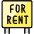 Real Estate Sign For Rent Icon from Ultimate Colors Set