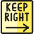 Road Sign Keep Right icon - Free transparent PNG, SVG. No sign up needed.