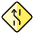 Road Sign Lane Crossing Left Icon from Ultimate Colors Set