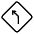 Road Sign Left Curve Ahead icon - Free transparent PNG, SVG. No sign up needed.
