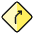 Road Sign Right Curve Ahead icon - Free transparent PNG, SVG. No sign up needed.