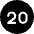 Road Sign Speed Limit 20 Icon from Ultimate Bold Set