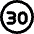 Road Sign Speed Limit 30 Alternate Icon from Ultimate Bold Set