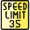 Road Sign Speed Limit 35 Icon from Ultimate Colors Set