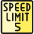 Road Sign Speed Limit 5 Icon from Ultimate Colors Set