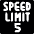 Road Sign Speed Limit 5 Icon from Ultimate Bold Set | Free Download as SVG Vector and Transparent PNG | Streamline icons