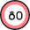 Road Sign Speed Limit 80 icon - Free transparent PNG, SVG. No sign up needed.