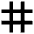 Sign Hashtag Straight icon - Free transparent PNG, SVG. No sign up needed.