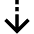 Arrow Dashed Cool Down Icon from Sharp Solid Set