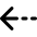 Arrow Dashed Left Icon from Core Remix Set