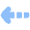 Arrow Dashed Left Icon from Plump Flat Set