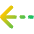 Arrow Dashed Left Icon from Core Gradient Set