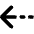 Arrow Dashed Left Icon from Core Solid Set