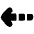 Arrow Dashed Left Icon from Plump Solid Set