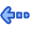 Arrow Dashed Left Icon from Plump Duo Set