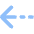 Arrow Dashed Left Icon from Core Flat Set
