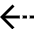 Arrow Dashed Left Icon from Sharp Line Set