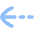 Arrow Dashed Left Icon from Flex Flat Set