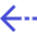 Arrow Dashed Left Icon from Sharp Duo Set