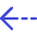 Arrow Dashed Left Icon from Core Duo Set