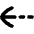 Arrow Dashed Left Icon from Flex Solid Set